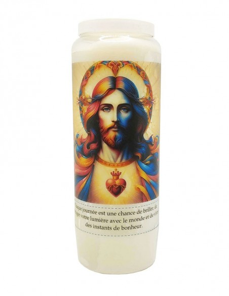 Noveenkaars voor het Heilig Hart van Jezus - gekleurde halo