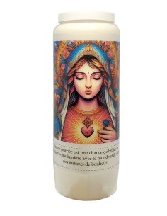 Bougie de neuvaine au Sacré Coeur de Marie - Bindi - 9