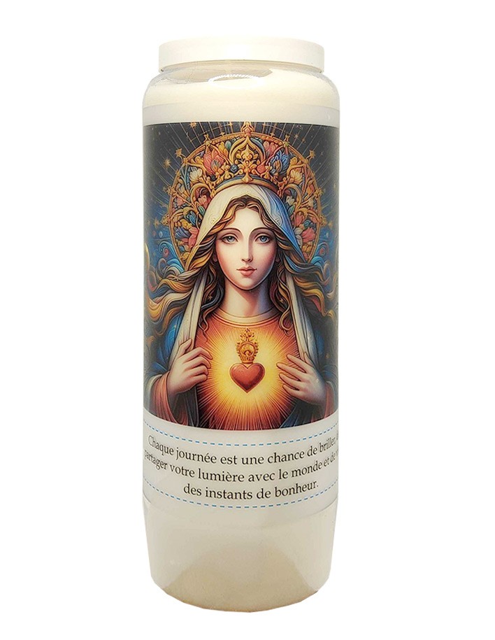 Vela de novena al Sagrado Corazón de María - Cabello al viento - 12