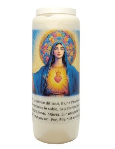 Bougie de neuvaine au Sacré Coeur de Marie - Bras ouverts - 16
