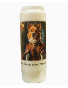 Bougie de Neuvaine Chien Prince - Personnalisable et Unique