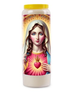 Cero della Novena al Sacro Cuore di Maria - Base fiorita - 11