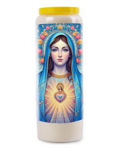 Vela de novena al Sagrado Corazón de María - Cielo estrellado - 18