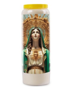 Novenenkerze für das Heiligste Herz Mariens - Sonnenhalo - 20