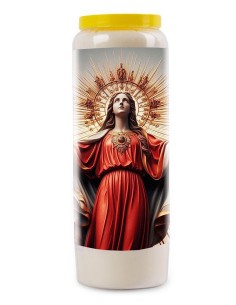 Noveenkaars voor het Heilig Hart van Maria - Robijn hart - 24