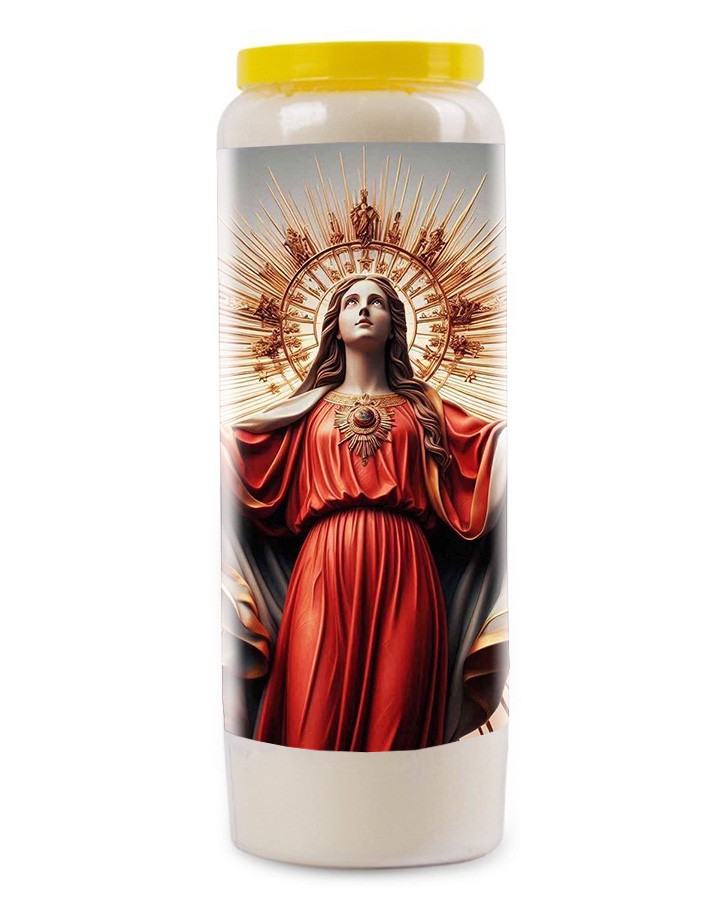 Noveenkaars voor het Heilig Hart van Maria - Robijn hart - 24