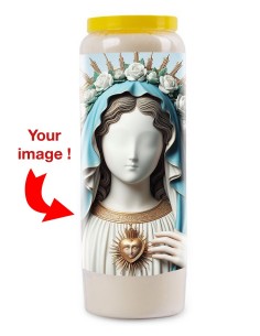 Noveenkaars te personaliseren met jouw gezicht - pastel - 28