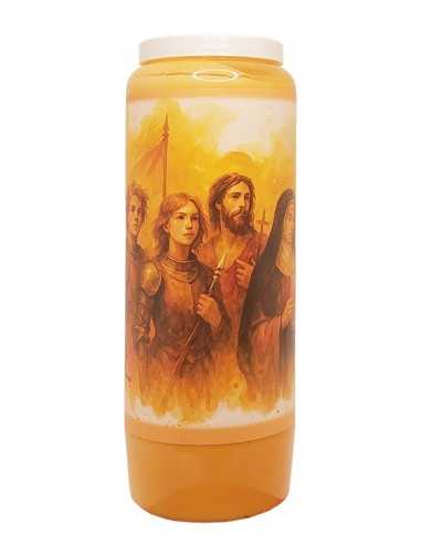 Vela de novena con la Llama Viva, aroma naranja y canela