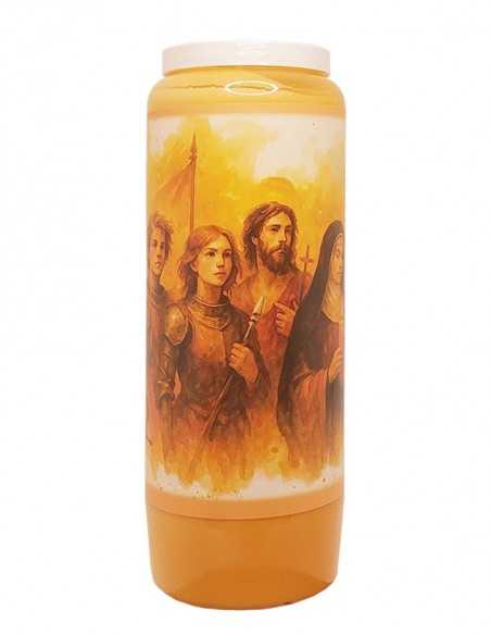 Vela de novena con la Llama Viva, aroma naranja y canela