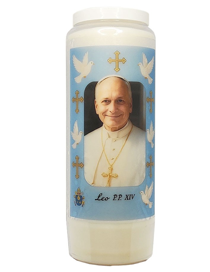 Candela della novena di Papa Leone XIV