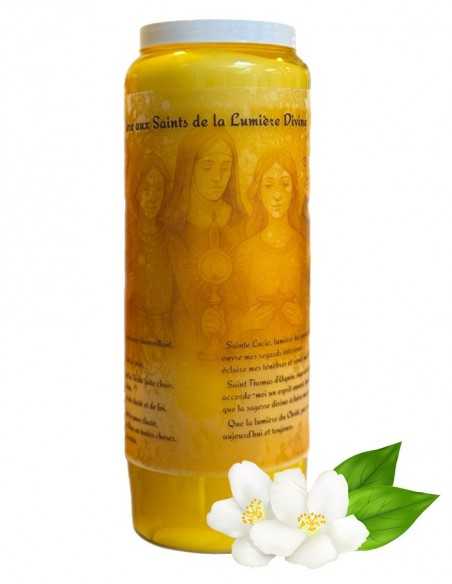 Vela de Novena a los Santos de la Divina Luz, Aroma a Jazmín - Caja de 20