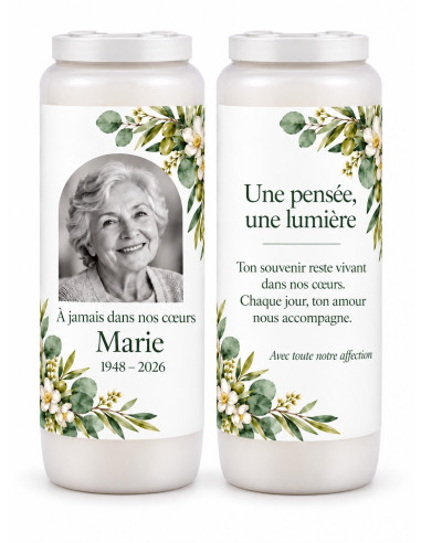 Personalised Memorial Novena Candle with Photo