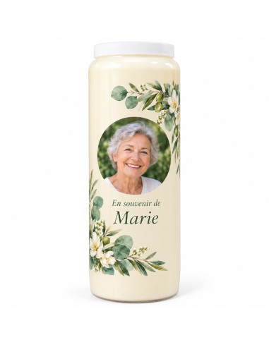 Personalised remembrance novena candle – Model 1