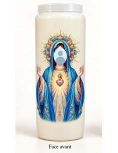 Bougie de neuvaine personnalisable avec votre visage – Marie 19