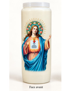 Candela Maria personalizzata con foto vicino al cuore