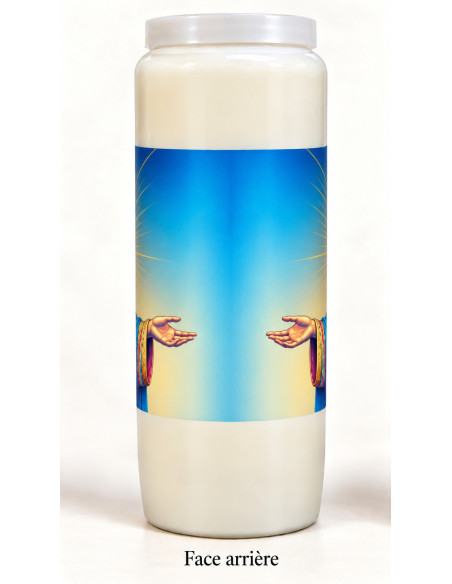 Bougie avec votre visage – Marie aux bras ouverts