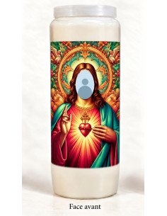 Vela de novena personalizable con tu rostro