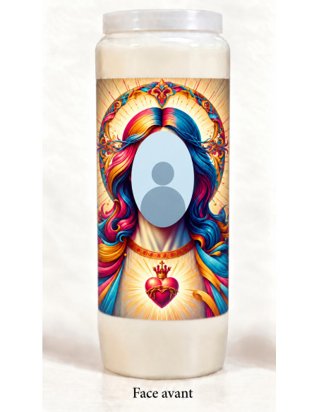 Vela con tu rostro – Jesús con cabello multicolor
