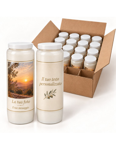 20 personalised novena candles with photo and text