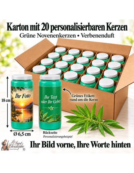 20 verbenakaarsen – voor en achter personaliseerbaar