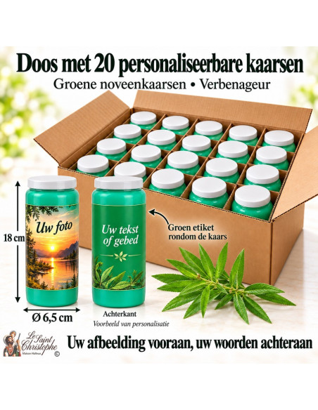 20 Verbenenkerzen – beidseitig personalisierbar