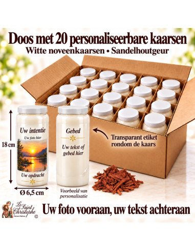 20 candele al sandalo personalizzate – Foto e testo