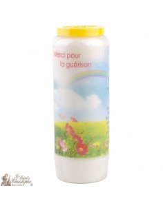 Bougie Neuvaine Merci pour une Guérison - prière Français