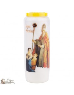 Bougie Neuvaine à Saint Nicolas modèle 2 - prière Français