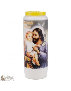 Bougie Neuvaine à Saint Joseph modèle 2 - prière français