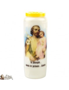Bougie Neuvaine de Saint Joseph prière Français - Modèle 1