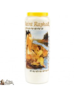 Bougie Neuvaine à Saint Raphael - prière Français