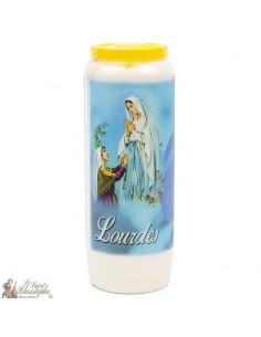 Bougie Neuvaine à Notre dames de Lourdes modèle 3 - prière allemand