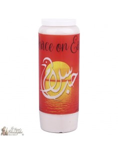 Bougie décorative Peace on earth - arabe