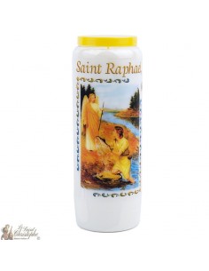 Bougie Neuvaine à Saint Raphael - prière Anglais