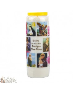 Bougie Neuvaine de remerciement aux saints - prière allemand