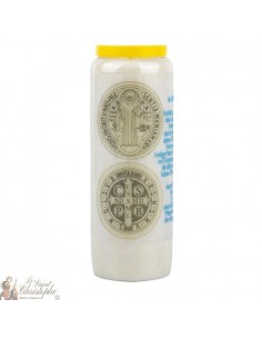 Bougie Neuvaine à la médaille de Saint Benoît - prière allemand