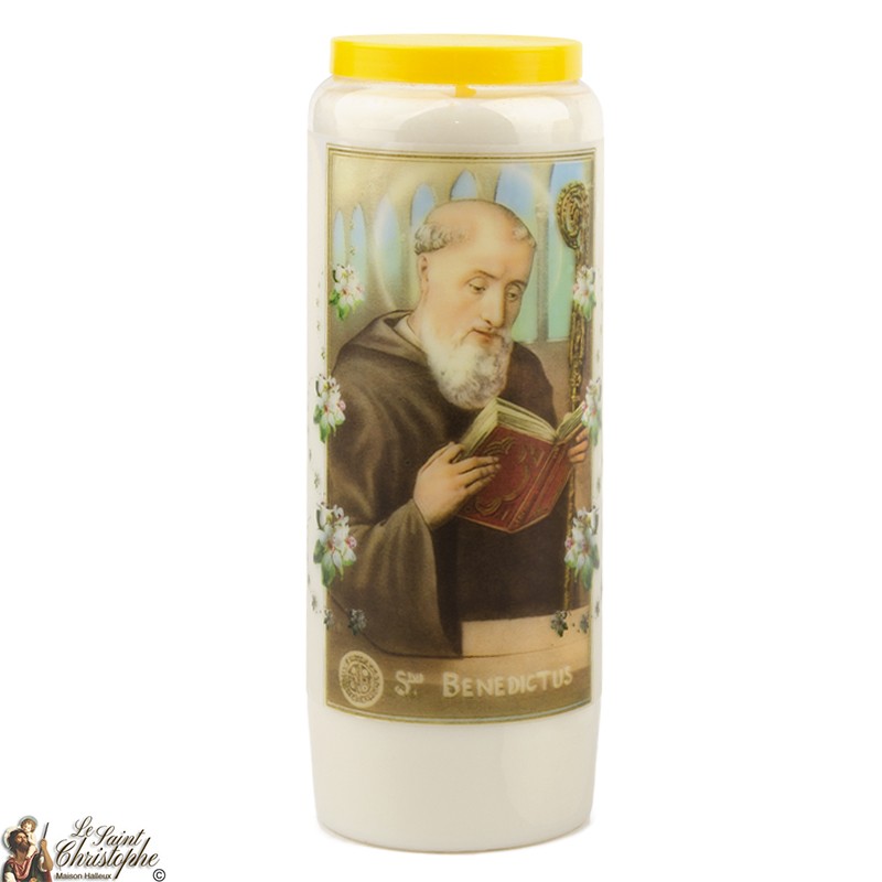 Novena Candle to Saint Benedict model 1