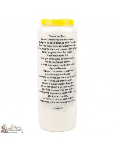 Bougie Neuvaine au Père Damien - prière français