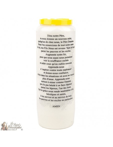 Bougie Neuvaine au Père Damien - prière français