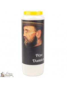 Bougie Neuvaine au Père Damien - prière français