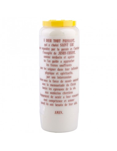 Bougie Neuvaine à Saint Luc - prière Français