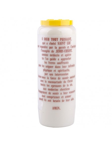 Bougie Neuvaine à Saint Luc - prière Français