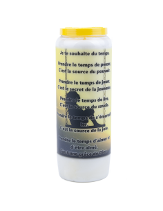 Bougie Neuvaine Prendre le temps - prière français - 2