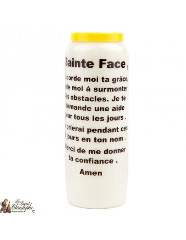 Bougie Neuvaine de la Sainte Face - prière Français
