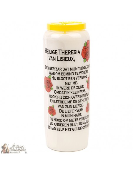 Bougie Neuvaine à Sainte Thérèse de Lisieux - prière allemand