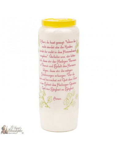 Bougie Neuvaine à Sainte Thérèse - prière allemand