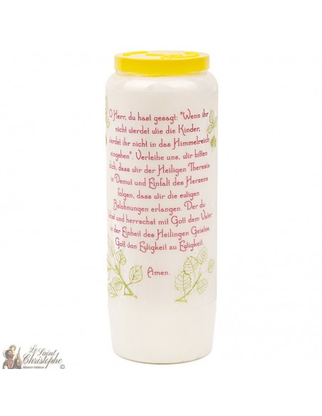 Bougie Neuvaine à Sainte Thérèse - prière allemand