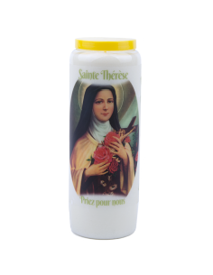 Bougie Neuvaine à Sainte Thérèse - prière français