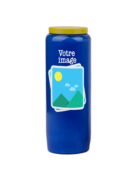 Bougie de neuvaine avec votre image et texte - personnalisable