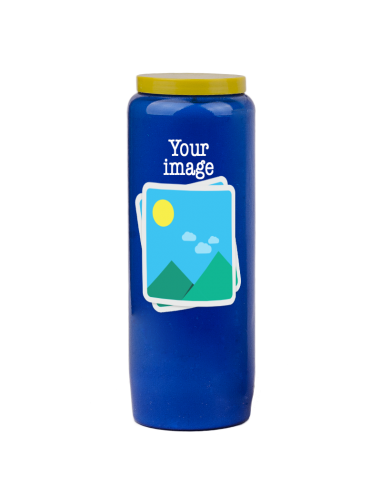 Candela Novena con immagine e testo personalizzabile